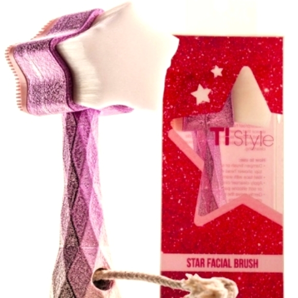 TI Style Pink Sparkle Star Shaped Face Exfoliating Facial Cleansing Brush New - Picture 5 of 5